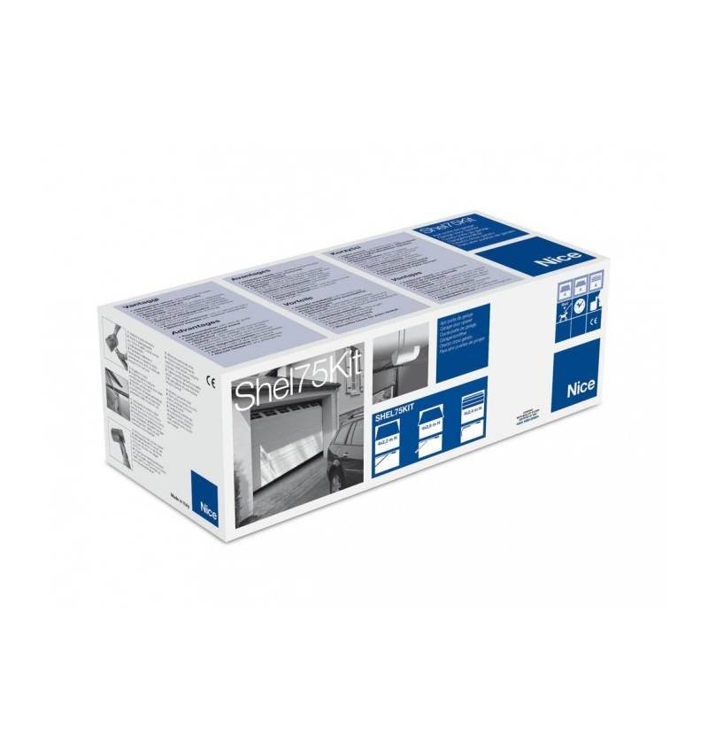 KIT Moteur Nice Shel75 pour portes sectionnelles jusqu'à 9,6m2 avec guide - Image 2