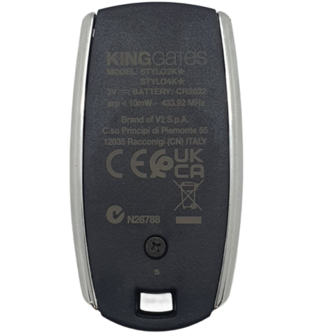 Kinggates Stylo4K Control 4 433,92 MHz Código de Rolamento