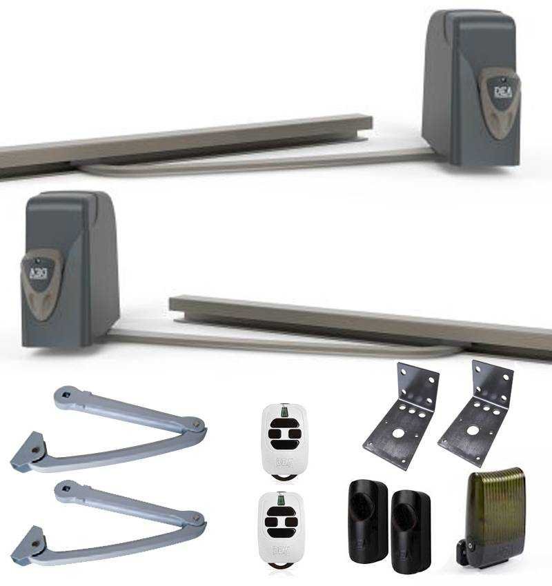 Kit Motores Articulados DEA ANGOLO 24V Puertas Batientes Hasta 2 3m