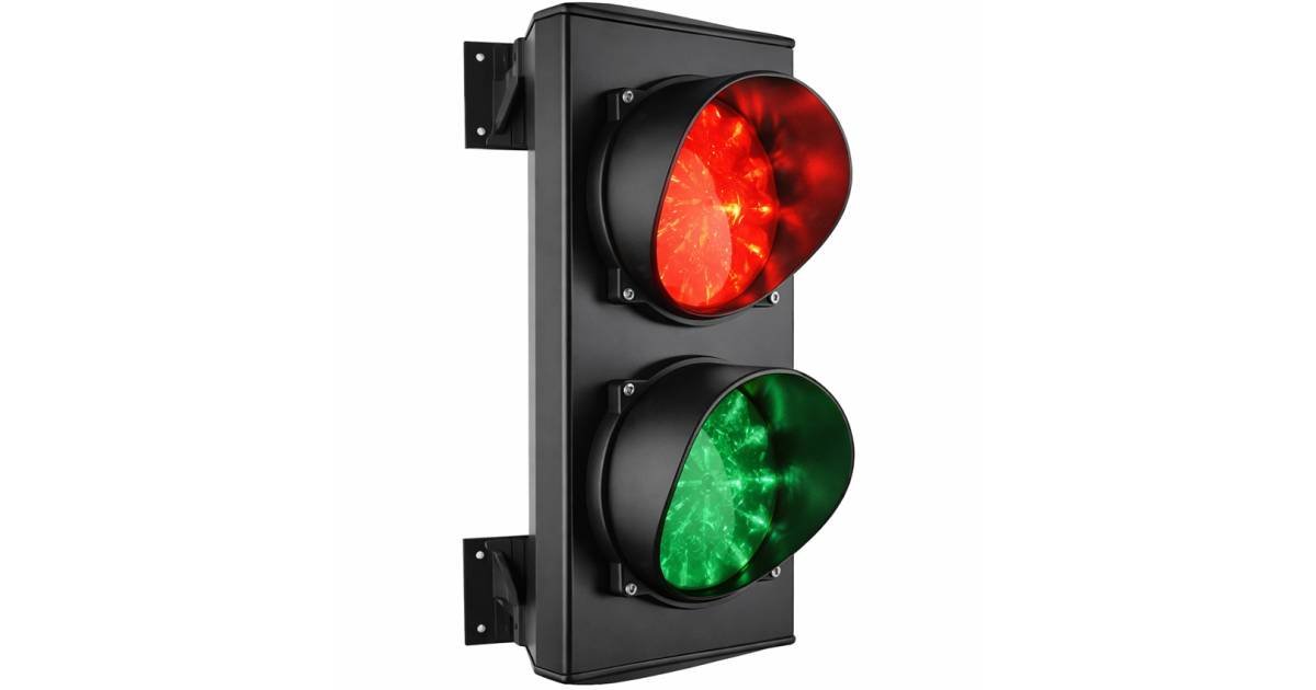 Vermelho e verde LED semáforo para controle de acesso de uma pista e garagens