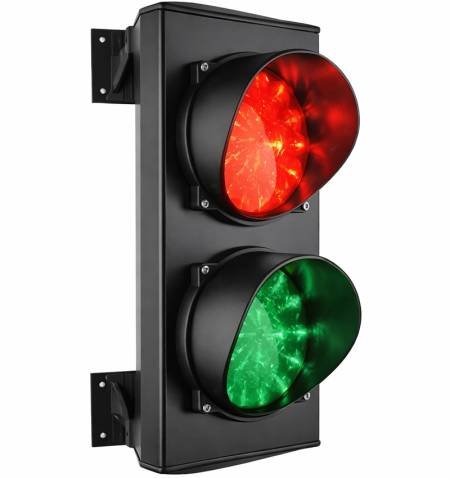 Semáforo LED rojo y verde para el control de accesos de un carril y garajes