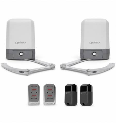 KIT Motores de brazo articulado Erreka Pyrene para puertas batientes residenciales hasta 2,5m