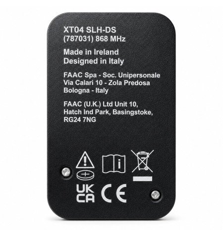 Eu envio FAAC Xto4 SLH DS 868 MHz 4 canais 2