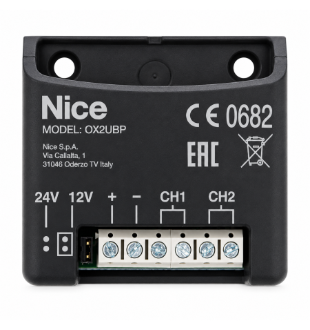 Interfaz universal Nice OX2UBP para receptores OXI y centrales de otros fabricantes