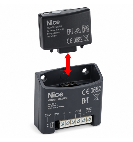 Interface universal Nice Ox2ubp para receptores de Oxi e outros fabricantes