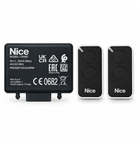 Kit receptor Nice OXIBD con 2 mandos ERA INTI2 433,92 MHz