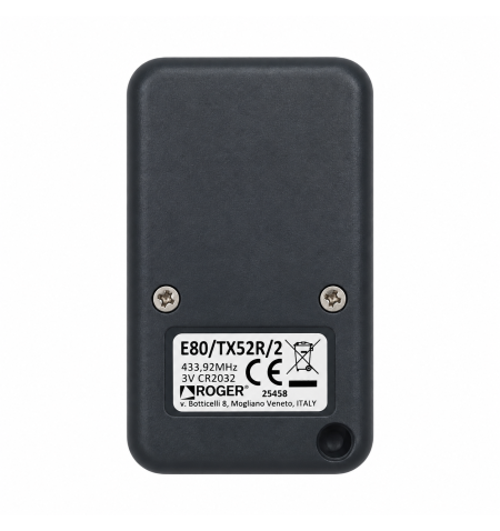 ROGER E80 TX52R Garage Handle 433.92 MHz and 2 channels 2