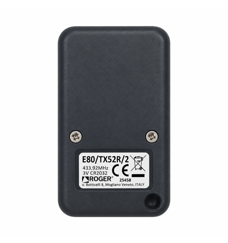 ROGER E80 TX52R Punho de garagem 433.92 MHz e 2...