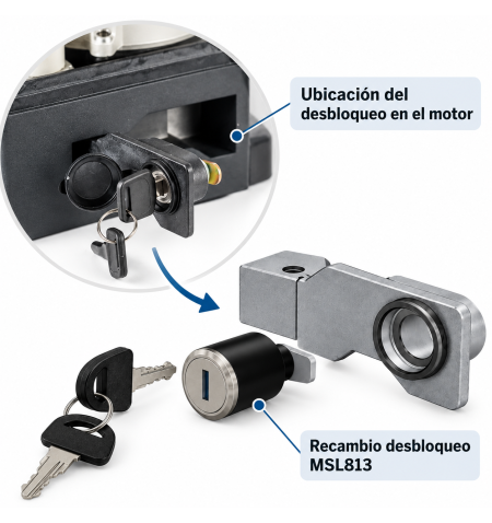 Unlock Motorline MSL813 for Sliding Motor OL1500