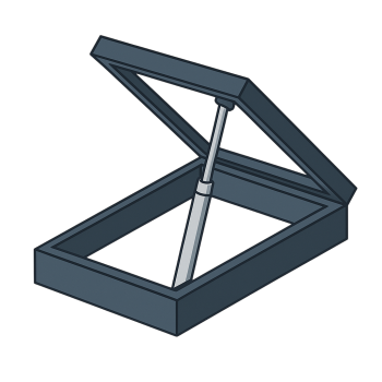 Windscreen or skylight motors with zipper or chain opening system.