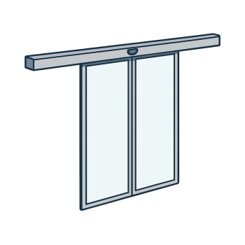 Automatic glass door motors